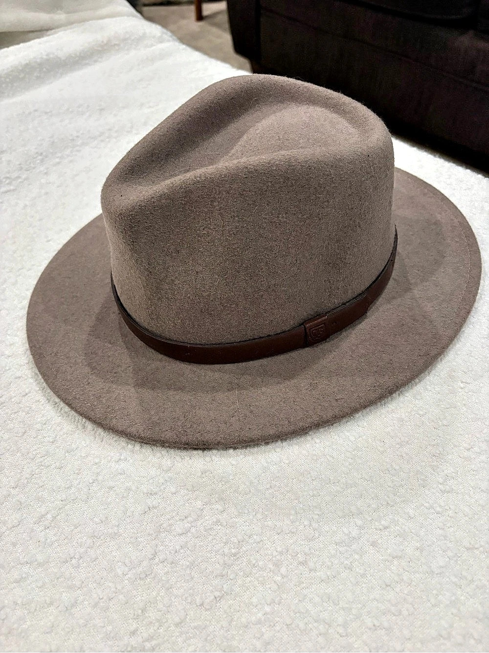 Brixton Mfg Co Brown Felt Fedora Hat Like New